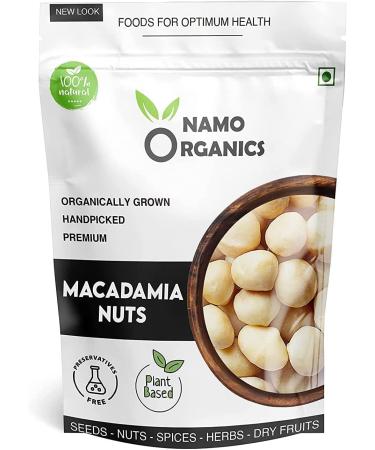 CROV Namo Organics - 250g - Organic Macadamia Nuts - Handpicked | Healthy fats | Unsalted | Jumbo | Vegan | No additives
