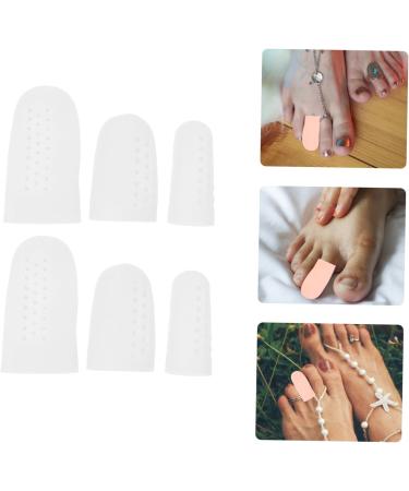 Silicone High Heel Protectors 8 Pairs - Foot Pain Relief & Comfort - White 6x3cm - Buy Online on SooperMarket.com
