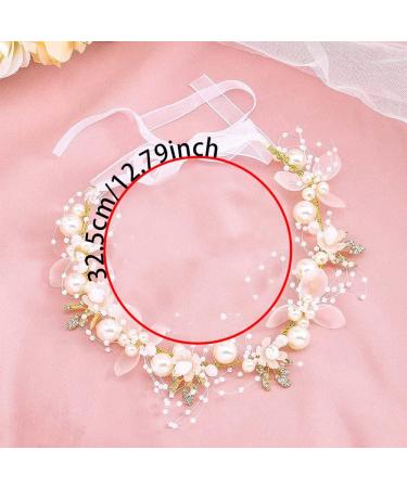 Princess Flower Headpiece Flower Girl Hair Accessories Wedding Hair Piece Pearl Wedding Headband Pearl Flower Leaf Headpieces for Princess Flower Girls and Bridesmaid - Buy Online on SooperMarket.com