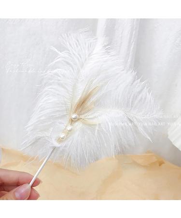 Nail Art Feather Display Stand Feather Nail Art Feather Display Stand Feather Decoration woman 02 One Color