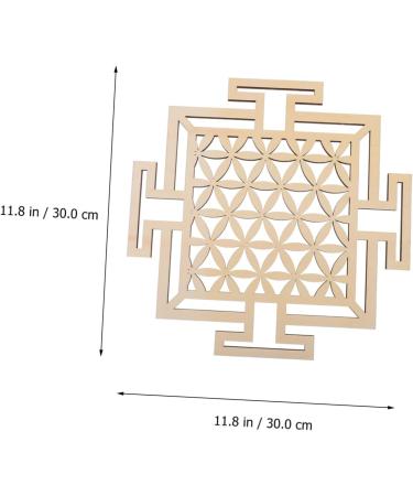 Cabilock 1pc Wooden Wall Hangings Sacred Geometry Home Decor Of Life Wall Art Geometric Wall during As Shown1 - Buy Online on SooperMarket.com