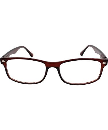 TBOC Reading Glasses +2.50 Diopters - Stylish Brown Reading Aid for Men & Women - Perfect for Seniors & Digital Screens - 1 Pack - Buy Online on SooperMarket.com