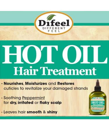 Difeel Peppermint Hot Oil Treatment for Dry Scalp - 7.1 oz | Soothes Irritation & Flakes - Buy Internationally - Buy Online on SooperMarket.com