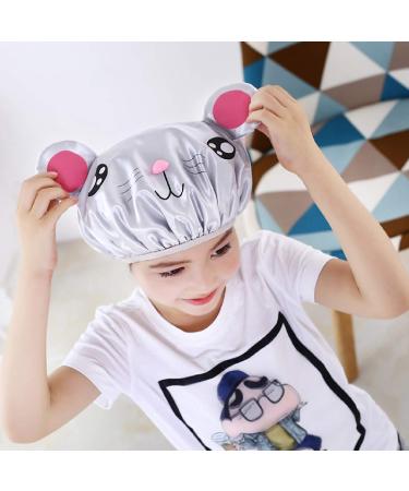 Kilofly 3pc Waterproof Reusable Kids Bath Hat Cartoon Animal Shower Caps Set - Buy Online on SooperMarket.com