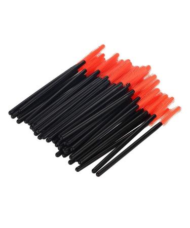 50 Pack Disposable Eyelash Brushes - Silicone Comb Mascara Applicators for Makeup - Beauty Tool with Crescent Tip - Buy Online on SooperMarket.com
