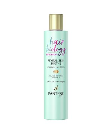 Pantene Revitalize & Soothe Menopause Shampoo Hair Thickening Shampoo 250ml For Dry Hair And Scalp Helps densify Thinning Hair Vitamin B3 & White Tea Hair Thickening Products For Women