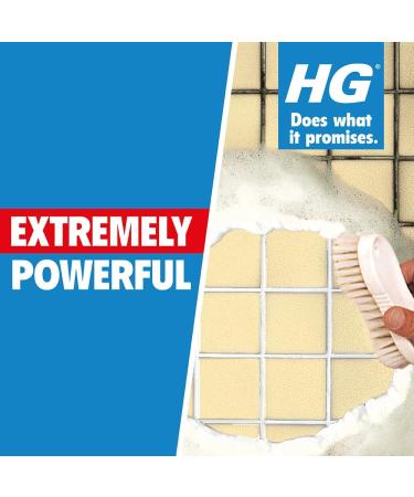 HG Power Gel Brush Grout Remover Grouting & Dirt Remover Color Restorer Bathroom Cleaner 250 ml - Buy Online on SooperMarket.com