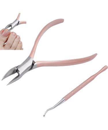 Verdant Touch Toenail Lifter Stainless Steel Toenail Nippers and Lifter Set Professional Ingrown Nail Pedicure Tools Rose Gold for Precision Nail Care - Buy Online on SooperMarket.com