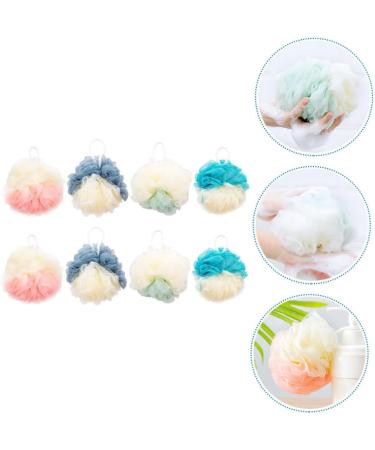 Angoily 8pcs Color Matching Bath Ball & Sponge Set | Body Scrubber Exfoliating Mitts & Shower Accessories for Men - Ideal Beauty Bath Supplies - Buy Online on SooperMarket.com