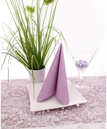 50 APARTina Fabric-Like Airlaid Napkins - Pastel Purple 33x33 cm | Premium Quality for International Shipping - Buy Online on SooperMarket.com