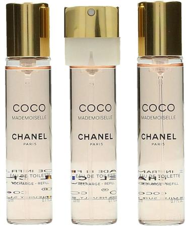 Chanel - Coco Mademoiselle Twist & Spray Eau De Toilette Refill 3x20ml/0.7oz Rose 0.7 Fl Oz (Pack of 3)