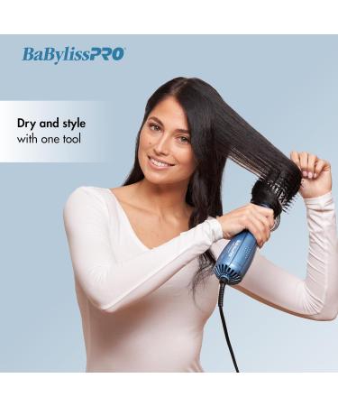 BaBylissPRO Nano Titanium Oval Ionic Hot Air Styler Blow out Hair Dryer Brush with Boar and Nylon Bristles 2.5 inch (64mm) - Buy Online on SooperMarket.com