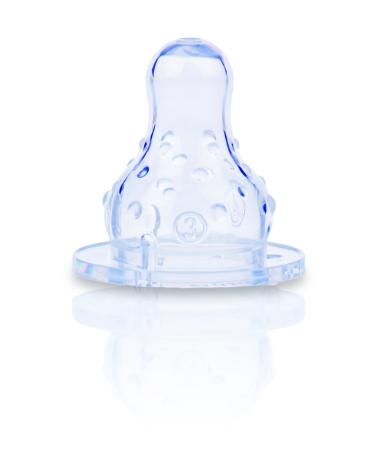 Nuby 2-Pack Three Flow Standard Neck Nipples 2 Count (Pack of 1)