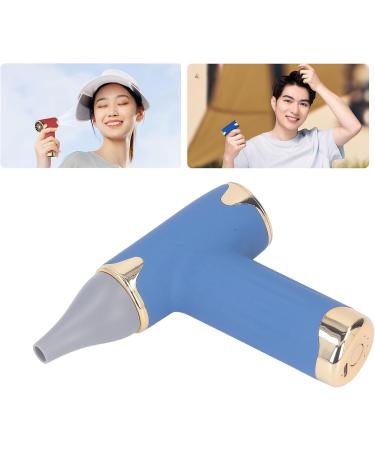 Alomejor Mini Fan - Portable Bladeless Hair Dryer for Pets | 4 Wind Levels 1100mAh Battery | Ideal for Cats & Dogs (Blue - Buy Online on SooperMarket.com