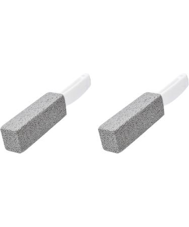  2 Pack Pumice Stone Toilet Bowl Cleaner with Extra Long Handle Stain Remover Pumice Toilet Cleaning Brush Also Cleans Limescale Hard Water Rings Tiles Iron and - Buy Online on SooperMarket.com