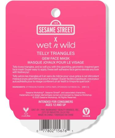 Buy Wet n Wild x Sesame Street Telly Triangles Gem Face Masks (3 Pack) - International Shipping Available - Buy Online on SooperMarket.com