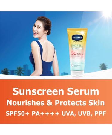 Vaseline Healthy Bright Daily Sun Serum SPF50+ PA++++ | Nourishing & Brightening with Vitamin B3 C & E - 170ml - Buy Online on SooperMarket.com