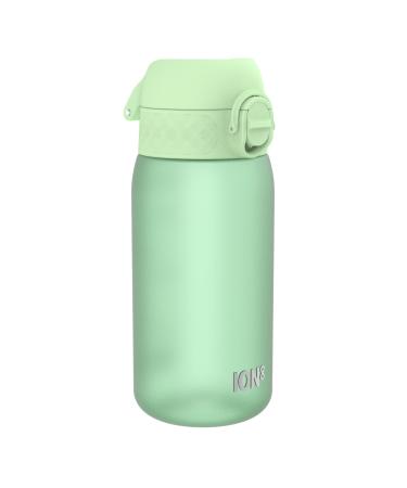 Ion8 Kids Water Bottle 350 ml/12 oz Leak Proof Easy to Open Secure Lock Dishwasher Safe BPA Free Carry Handle Hygienic Flip Cover Easy Clean Odour Free Carbon Neutral Surf Green 350ml OneTouch 2.0
