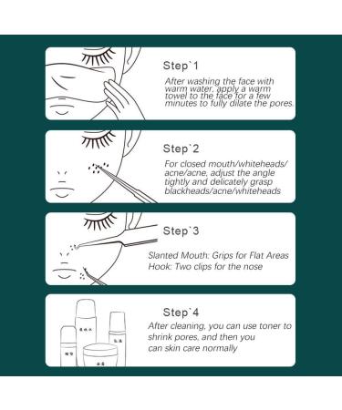 Professional Facial Blackhead Remover Tweezers Precision Extractor Pimple Popper Tool Kit Skin Acne Removal Clip Kit for Whitehead Blemishs Comedones Bend Clamp - Buy Online on SooperMarket.com