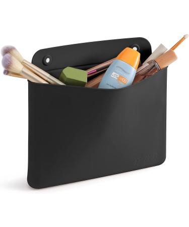 FERYES Silicone Makeup Bag - Premium Travel Toiletry Bag for Women - Easy Carry Cosmetic Bag for Beauty Tools and Brushes (Black) - Buy Online on SooperMarket.com
