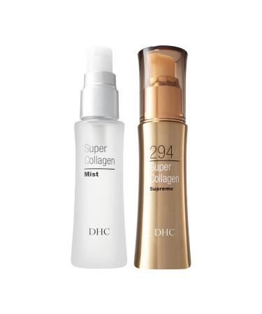 DHC Super Collagen Mist and Super Collagen Supreme, Hydrating Face Mist, Collagen-boosting, Facial Serum, Fragrance and Colorant Free, Ideal for all skin types, 1.6 fl. oz and 1.6 fl. oz.