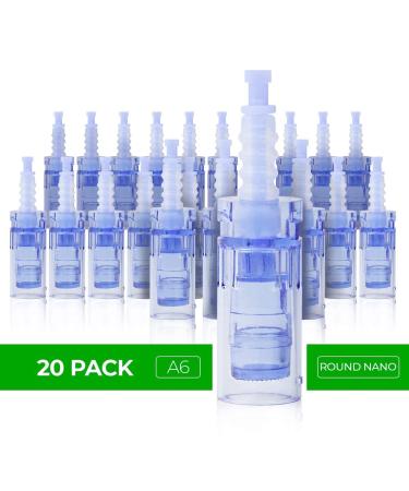 Dr. Pen Ultima A6 Replacement Cartridges - 20 Pack Round Nano - Bayonet Slot Disposable Parts - Buy Online on SooperMarket.com