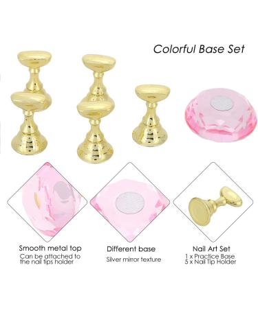 LANTRO JS Nail Holder for Perfect Nail Art - Crystal Base Holder False Nail Tip Practice Stand - Buy Online on SooperMarket.com