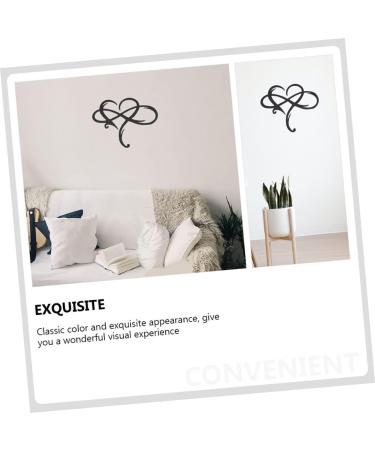 Cabilock 1pc Iron Pendant Home Decor Love Sign Plaque Iron Love Sign Heart Wall Hanging Ornament Household 45x39cm Black - Buy Online on SooperMarket.com