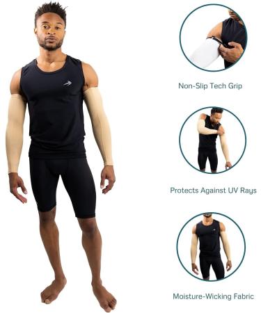 CompressionZ UV Protection Arm Sleeves - Nude XL (Men & Women) - Buy Online on SooperMarket.com
