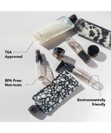 Kitsch Ultimate Travel Set - Set of 11 TSA Approved Leakproof Containers in Black | Ivory - Buy Online on SooperMarket.com