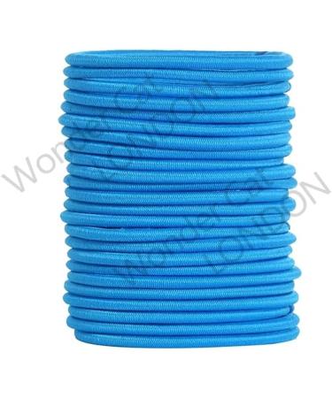 12 PCS Elastic Hair Bands 3mm Elastic Hair Ties Ponytail Holders Bulk Hair Ties No Metal Gentle Elastics for Women Men Girls Kids (Blue) - Buy Online on SooperMarket.com