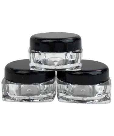 144 Pieces Beauticom 5G Clear Square Jars with Black Lids - BPA Free Containers for Scrubs Oils Creams & Lotions Ideal for International Shipping - Buy Online on SooperMarket.com