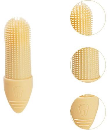 JISADER Pet Oral Care Finger Brush for Dogs and Cats - Gentle Tool Yellow - Buy Online on SooperMarket.com