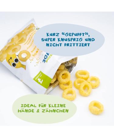 Baby Cheeky Friends Organic Crispy Rings - Millet & Banana Snack for Babies 7+ Months | Vegan Gluten-Free | 2x8-Pack (16 Rings) - Buy Online on SooperMarket.com
