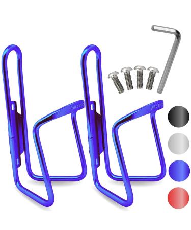 Hilo Sports 2 Set bottle holder Bicycle - with screws & Allen keys - Rustproof bicycle bottle bracket made of aluminum - Beverage owner Bicycle Blue