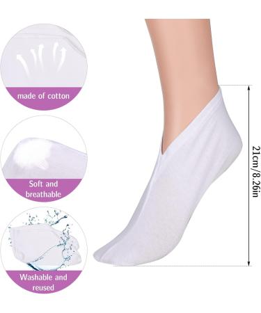 Heyu-Lotus Moisturizing Socks - 6 Pairs Overnight Foot Spa Cotton Socks for Dry Cracked Feet - Buy Online on SooperMarket.com