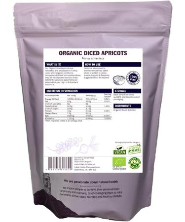 Indigo Herbs Organic Apricots - Cut & Diced 500g - Buy Online on SooperMarket.com