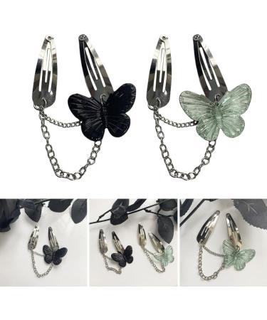 JSGHGDF Hair Clip Bobbys Clip y2kBobby y2kHairpin Butterflys Hair Clip Barrettes y2kHair Clip Y2KHair Black butterfly - Buy Online on SooperMarket.com