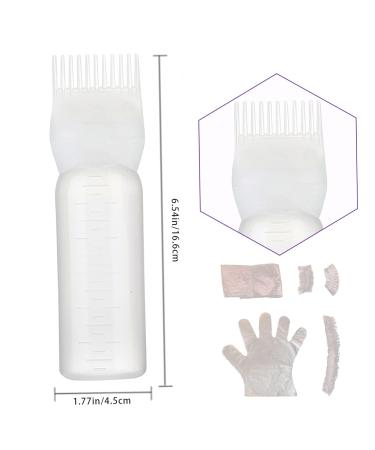 Hair Oil Applicator Bottle 160ml - Hair Dye Kit with Root Comb & Clear Scale for Home & Barber Shop Use - Buy Online on SooperMarket.com