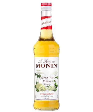 MONIN Premium Elderflower Syrup 700ml for Cocktails and Mocktails. Vegan-Friendly Allergen-Free 100% Natural Flavours and Colourings Elder Flower 700 ml (Pack of 1)