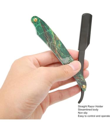 Foldable Manual Razor - Professional Straight Edge Razor with Acrylic Handle Stainless Steel Portable & Safe for Home Salon & Hairdresser - Buy Online on SooperMarket.com