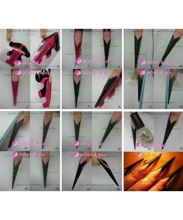 Buy 20 XXL Stiletto Modelling Stencils for Perfect Nail Art | International Shipping Available - Buy Online on SooperMarket.com