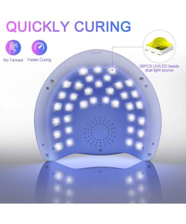 NAILGIRLS 150W UV LED Nail Lamp for Home Salon - Gel Polish Dryer with Timer Presets and Auto Sensor - White - Buy Online on SooperMarket.com