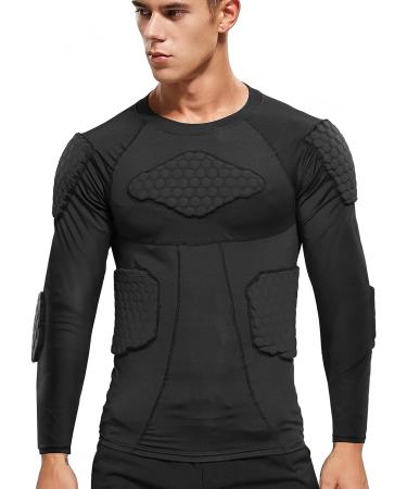 Zicac Men's Compression Padded Shirt - Sports Shock Rash Guard for Soccer Basketball, X-Large - Buy Online on SooperMarket.com