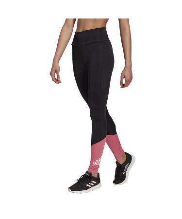 adidas Women's Big Logo Sport Tights Small Black/Rose Tone/White