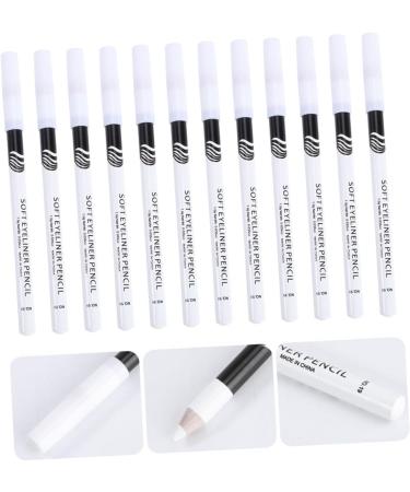 Mikinona 24pcs Eyeliner Pencil Brown Eyeshadow Glitter Eyeshadow Brown Eye Liner Pencil Wooden Pole White - Buy Online on SooperMarket.com