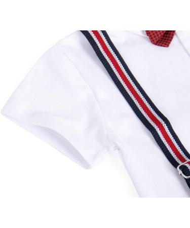 AmzBarley Baby Boys Tuxedo Rompers Suit with Bowtie - Black, 3-6 Months - Buy Online on SooperMarket.com