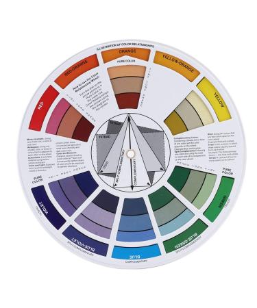 Paper 5.5inch Pigment Color Wheel  Convenient Durable Color Wheel  for Art Classroom Tattooing Business