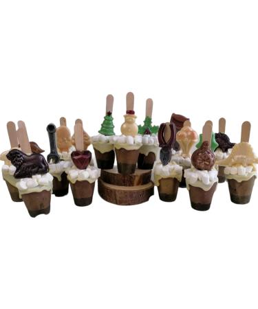 Set of 6 Belgian Hot Chocolate Stirrers Spoons Sticks "Tea Time" with Individually wrapped Handmade - Buy Online on SooperMarket.com
