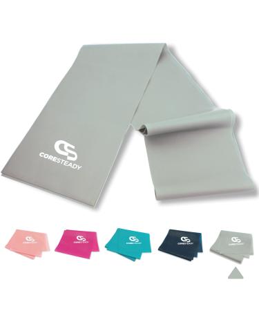 Coresteady Resistance Band For Men & Women - Exercise Band to Build Strength Flexibility Muscle & Tone - For Fitness Stretching Pilates Physio & Yoga - With Exercise Guide 5. SLATE GREY 2 Metre